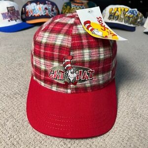 Vintage 1990s Dr. Seuss The Cat in the Hat plaid hat